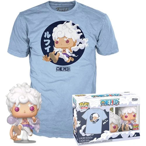 One Piece Luffy Fifth Gear Funko Pop! Vinyl Figure and Adult Pop! T-Shirt 2-Pack (LARGE)