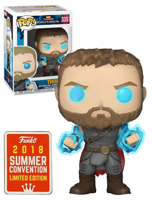 Funko POP! Marvel Thor Ragnarok #335 Thor (Odin Force) - 2018 SDCC Shared Sticker